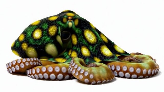 Octopus changing the colors alone