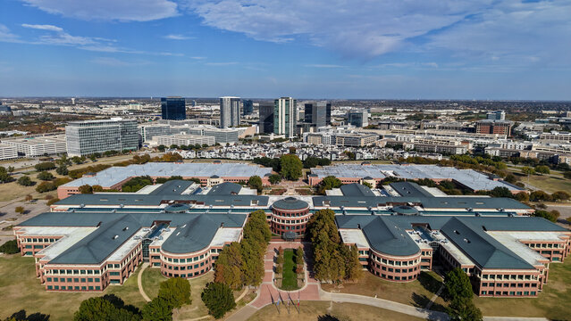 J.C. Penney headquarters building in Plano, Texas, aerial view.