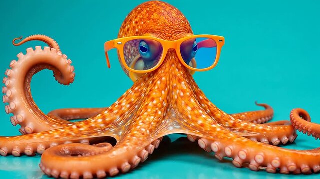 Octopus wearing sunglasses