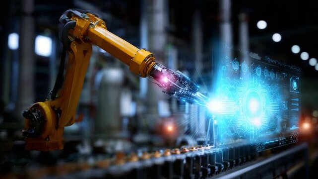 Innovative Robotic Arm Integrating Advanced Technology to Enhance Manufacturing Efficiency and Automation in Modern Industry Settings