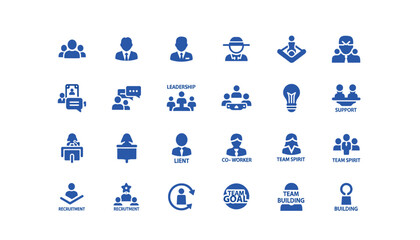 Fototapeta premium Business icons for teamwork and leadership concepts