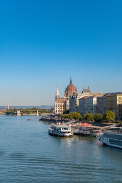 Budapest Hungary parliament building on Danube river cityscape landmark travel background