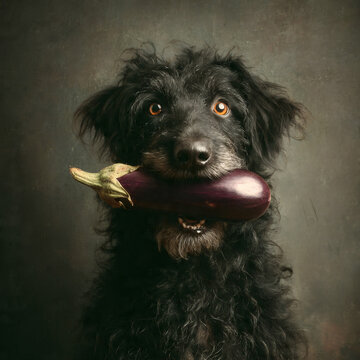 food animal is a eggplant Hungarian mudi (2)
