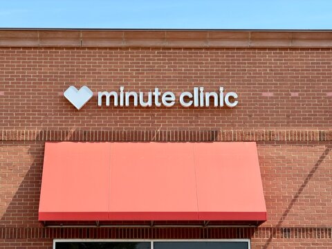 CVS Pharmacy minute clinic drugstore chain sign