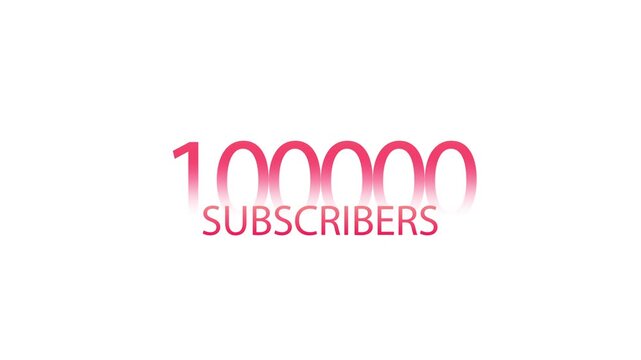 One million subscribers animation background. 4K Infographics animation.