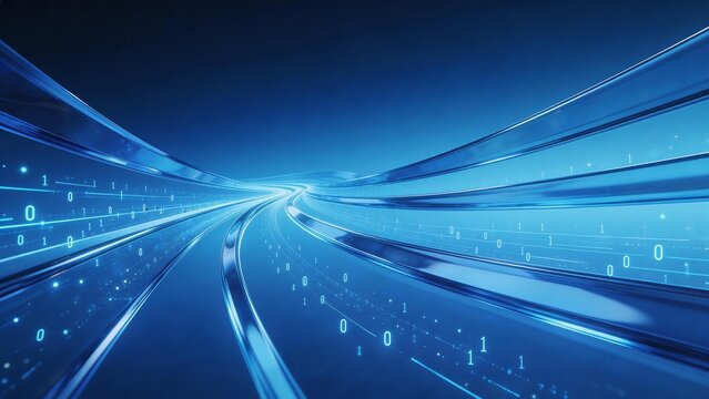 Blue digital data highway