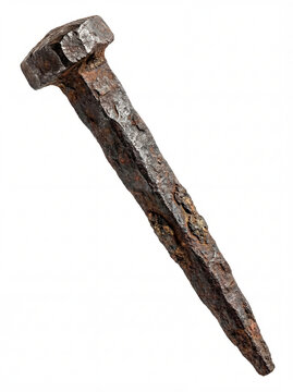 avatar
Rusty iron nail isolated on white background