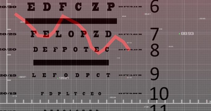 Animation of data processing over letters