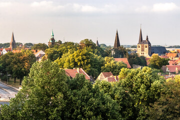 Obraz premium Skyline of Quedlinburg, Saxony-Anhalt state, Germany