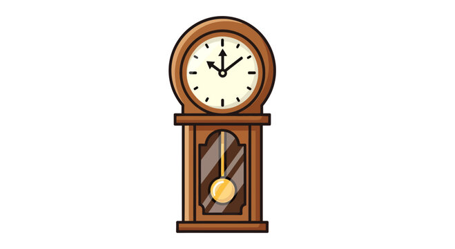 Stylized grandfather clock illustration with a pendulum for measuring time accurately