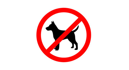 No dogs allowed sign indicating pet restrictions. © Haroh