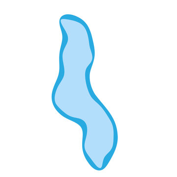 Malawi country silhouette. Vector map silhouette. Blue smooth shape like water drop or splash