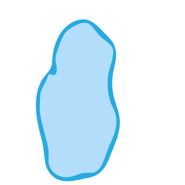 Qatar country silhouette. Vector map silhouette. Blue smooth shape like water drop or splash