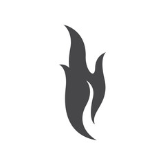 Naklejka premium futuristic fire logo icon illustration