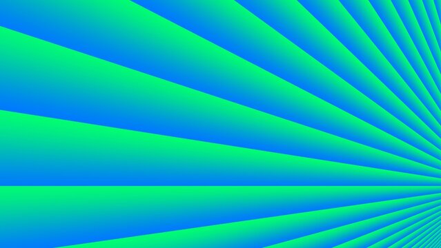 Neon cyan and green abstract sunburst background with vibrant radial rays