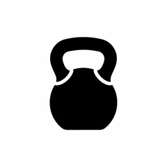 Fototapeta premium A black kettlebell isolated on a solid color backdrop, perfect for fitness concepts and workout routines.