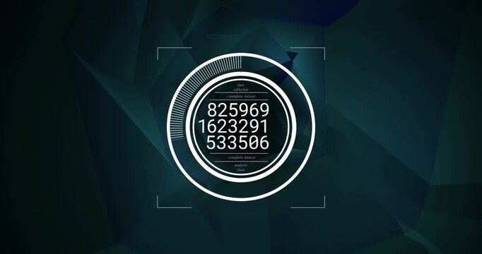 Outline brackets showing, starting HUD being animated with rings spinning, numbers updating status