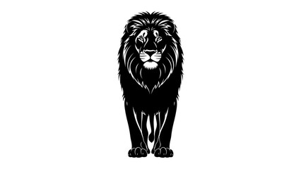 black lion vector illustration standing © Arga