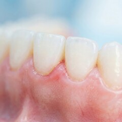 Fototapeta premium Close-up of healthy human teeth and gums, dental care concept