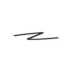 Obraz premium Hand Drawn Zigzag Line Scribble Outline