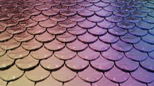 Iridescent Mermaid Scale Texture Background, Fantasy Rainbow Overlay Pattern