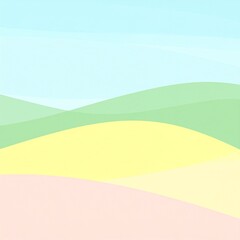 Obraz premium Minimalist gradient landscape with soft sunset colors and horizon line