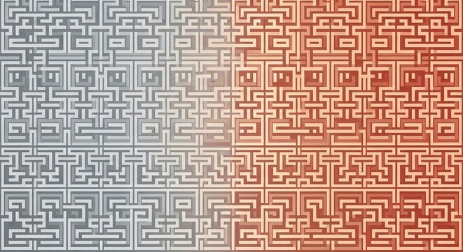 Colorful geometric business word cloud concept illustration with maze pattern and creative design background