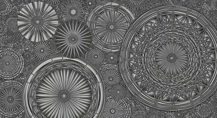 Naklejka premium Old rusty metal plate texture with vintage ornamental design and ancient decorative details