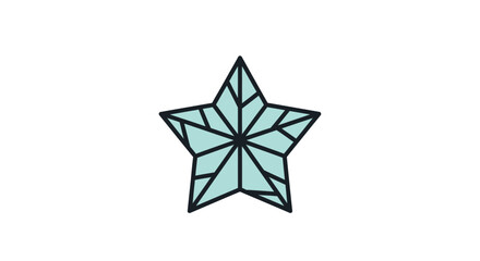 Fototapeta premium Geometric Star Design on White Background