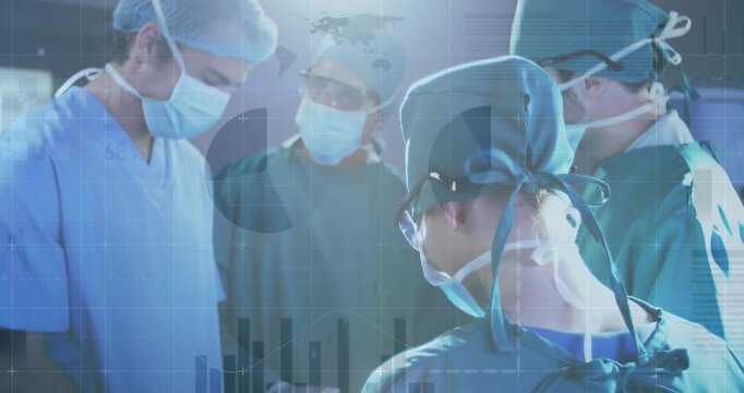 Statistical data processing over team of diverse surgeons performing operation in operation theatre