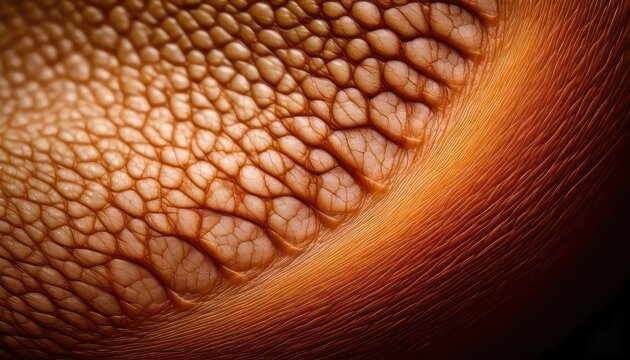 Detailed Close-Up of Reptilian Skin Texture with Scales and Patterns.