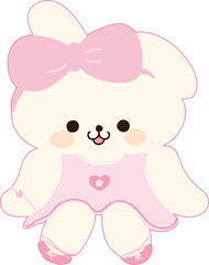 Fototapeta premium Cute Cherry Blossom Clipart Set