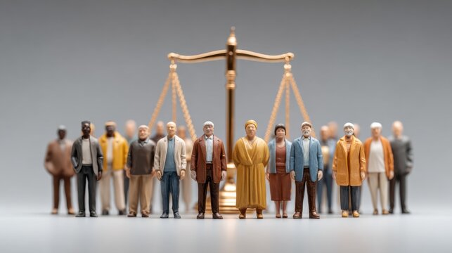 Diverse Group of Individuals Standing With an Attorney to Show Support for a Class Action Lawsuit and Consumer Protection Efforts in a Neutral Setting