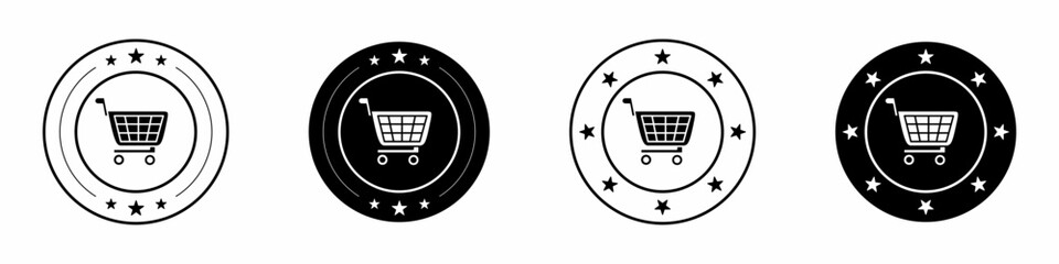 Shop cart icon template design. Shopping cart flat design template for business. Stock vector. © Hafifah