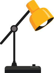 Fototapeta premium Yellow desk lamp with adjustable arm