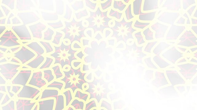 animated white and grey gradient background floral pattern with fading shapes. Suitable for backgrounds, textiles, and design elements in various projects.