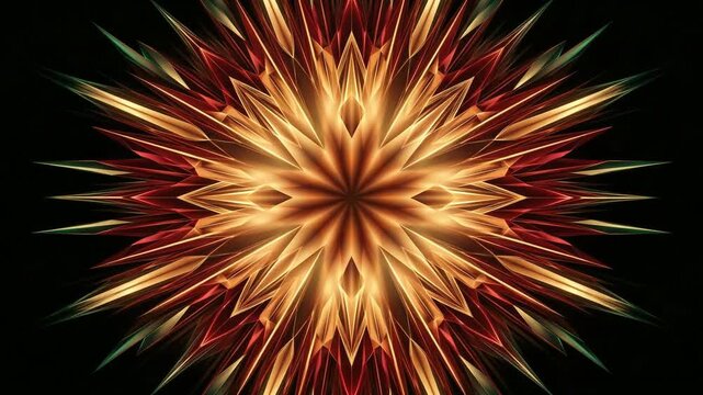 Juneteenth Freedom Symbol Abstract Glow Star Burst Loop