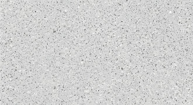 Seamless White Terrazzo Texture Background for Interior Design.