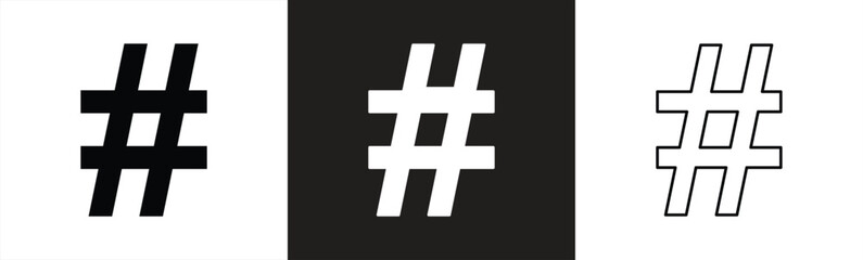Fototapeta premium Hashtag icon with transparent background. Hashtag sign. Vector illustration