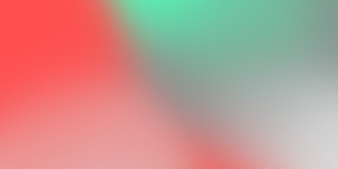 Fototapeta premium Abstract blurred gradient background texture featuring soft diagonal transition between vibrant coral red and muted seafoam green colors providing copy space.
