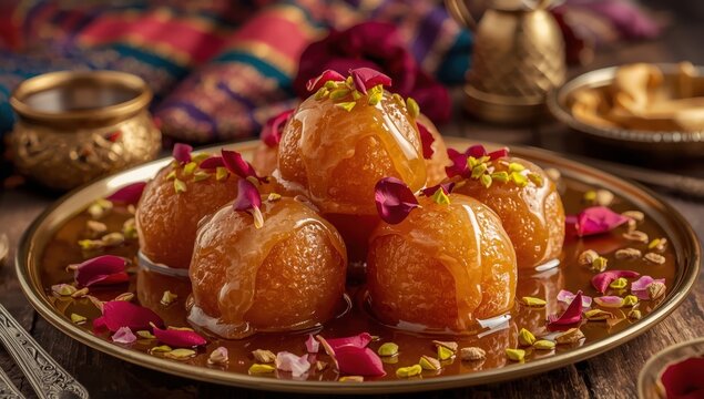 Indian sweet dish gulab jamun
