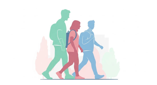 Walking snd work Together 