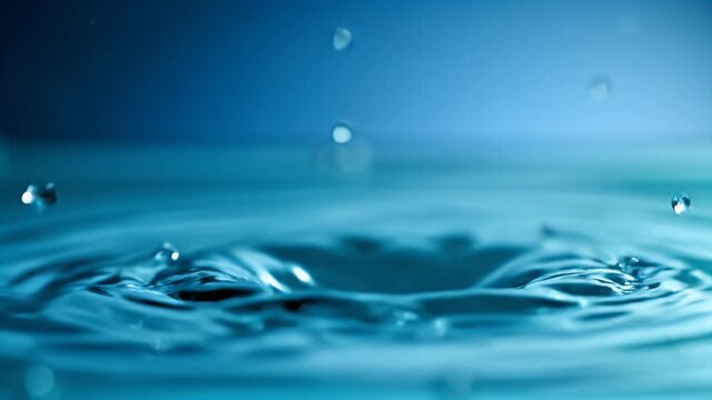 A dynamic splash of clear liquid frozen mid-air, creating a crown shape