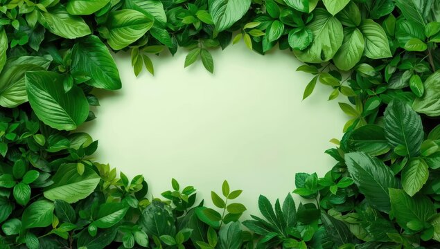 Nature-themed backdrop with rounded white corners for text or logos