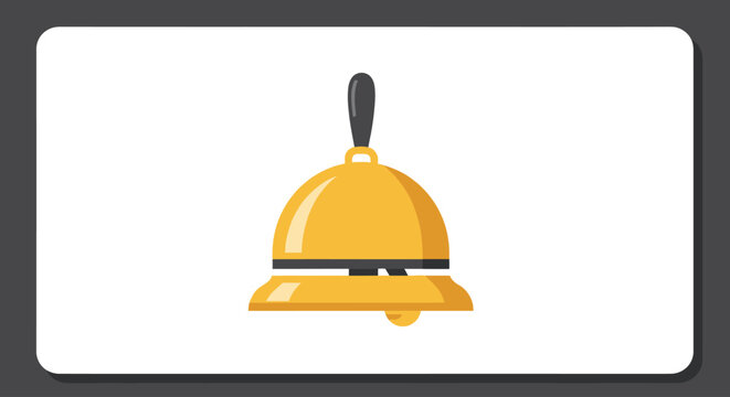 Yellow Service Bell with Handle.