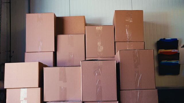 boxes in warehouse