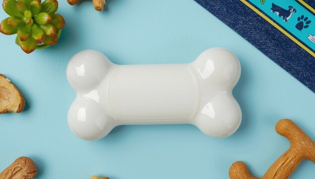 Top View Cutout of a Plastic Dog Bone