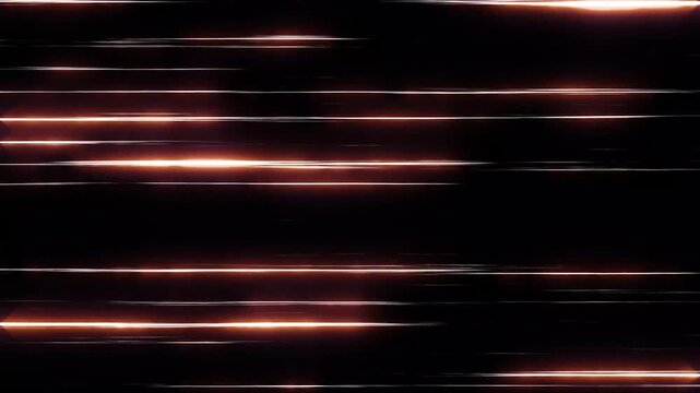 Anime speed line animation overlay. Dynamic white speed lines creating a sense of rapid forward motion, White radial comic light speed lines horizontal moving on black background