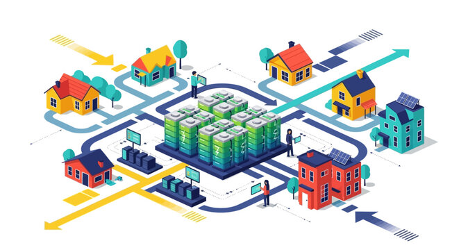 Decentralized Network Connecting Homes to Central Data Servers.