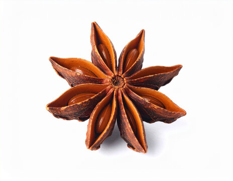 star anise isolated on white background